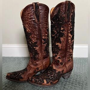 Old Gringo 9 B Nicolette Brass L2310-2 Western Cowboy Cowgirl Boots Valentines